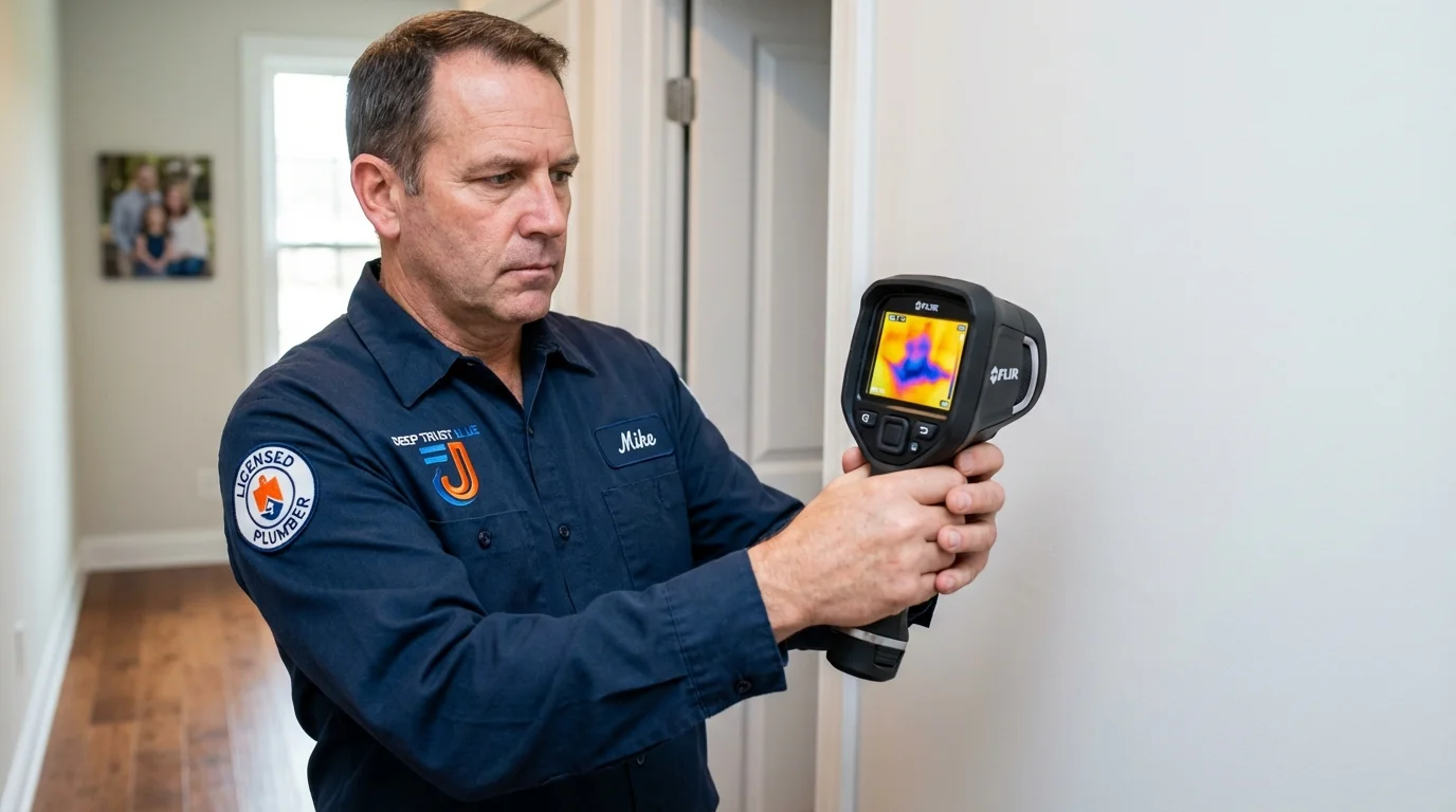Thermal imaging leak detection by Johns Plumbing LLC in Danbury